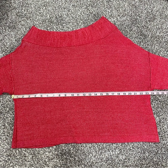 Free People Alana Knit Pullover Sweater Pink‎ Linen Blend Women’s Small - Picture 6 of 7
